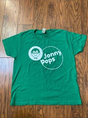 Jonny Pops Green Graphic Kids T-Shirt